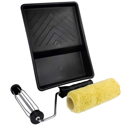 Prodec Long Pile 9 inch HD Emulsion Masonry Paint Roller Frame Tray Set PRRT011