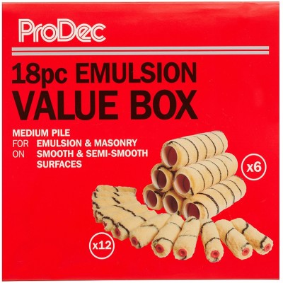 ProDec Tiger Emulsion Paint Roller Mini 100mm 9 Inch Value Pack 18pc Box PRRE060 