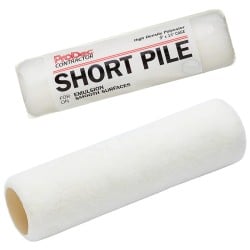 Prodec PRRE006 Short Pile Emulsion 9 inch Polyester Paint Roller Sleeve