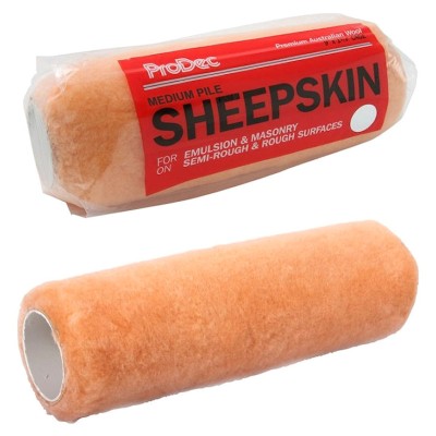 Prodec PRRE010 Medium Pile Emulsion 9 inch Sheepskin Paint Roller Sleeve