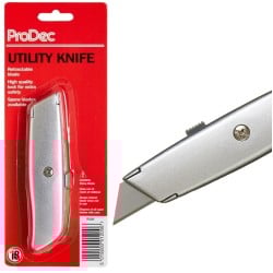 Prodec Retractable Utility Safety Knife - Silver RUK
