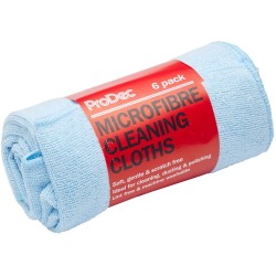 Prodec Microfibre Lint Free Cleaning and Polishing Cloths 6pk PMWP003