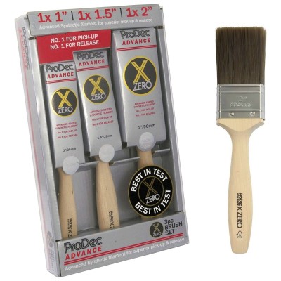 Prodec Advanced X Zero 25mm 38mm 50mm Paint Brush Set ABPT056