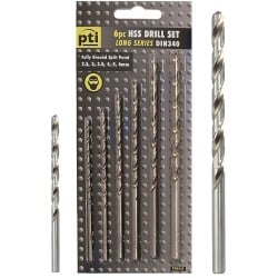 PTI Extra Long HSS Dill Bits 6pc Set Split Point Bit PTI0152