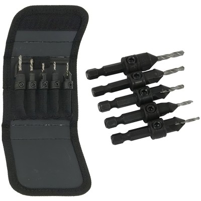 PTI Pilot Countersink Drill Bit 5pce Set PTI0147