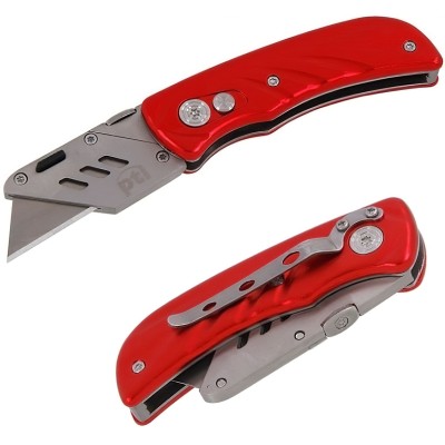 PTI Folding Lock Back Utility Stanley Knife Red PTI0277