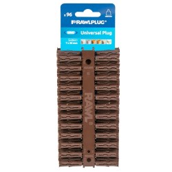 Rawlplug Brown Uno Wall Plugs 7mm x 30mm Pack of 96 68560