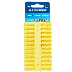 Rawlplug Yellow Uno Wall Plugs 5mm x 24mm Pack of 96 68500