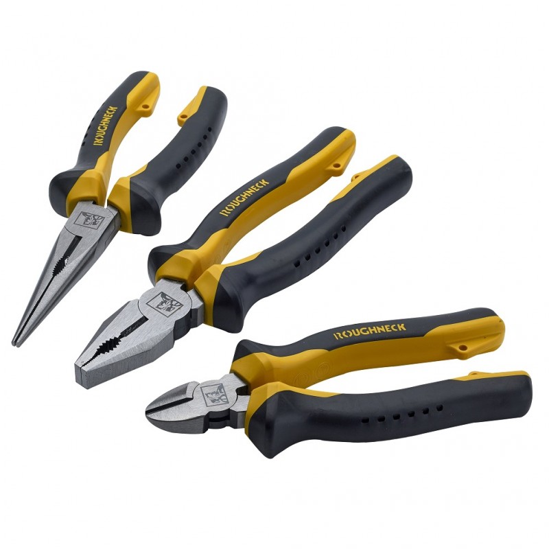 Side Cutter Combination and Long Nose Plier Set 3 Piece 6" Mixed Pliers Set 