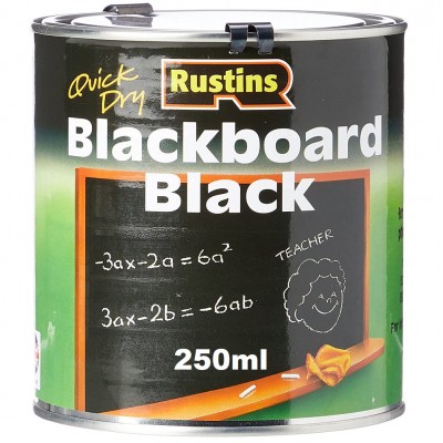 Rustins Black Blackboard Board Paint 250ml BLAB250