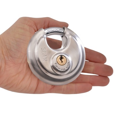 Scan 70mm Diskus Stainless Steel Round Disc Padlock SCAPLSS70DIS