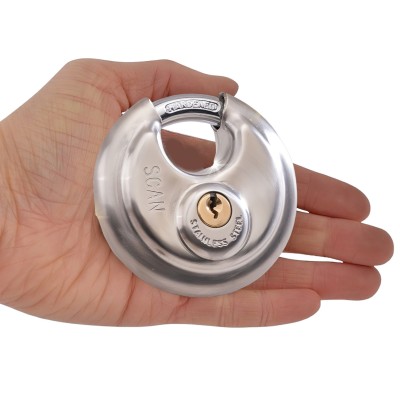 Scan 70mm Diskus Stainless Steel Round Disc Padlock XMS23PADDISC