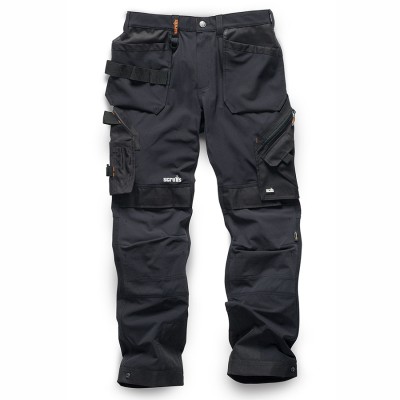 Scruffs Pro Flex Plus Holster Work Trouser Black - Short