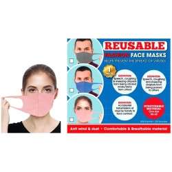 Reusable Washable Spandex Dust Vapour Face Mask 3 Colour Options