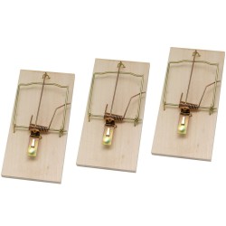 Classic Wooden Mouse Trap SB54A Pack of 3 