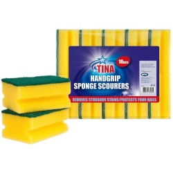 Hand Size Grip DZT052 Cleaning Sponge Scourers 8 Pack TN328