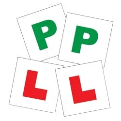 Auto Express Car Learner Magnetic L & P Plates O300322