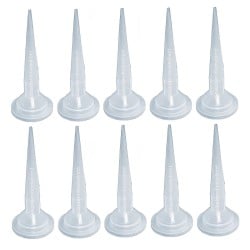 Barrel Sausage Silicone Sealant Gun Nozzles 10pk