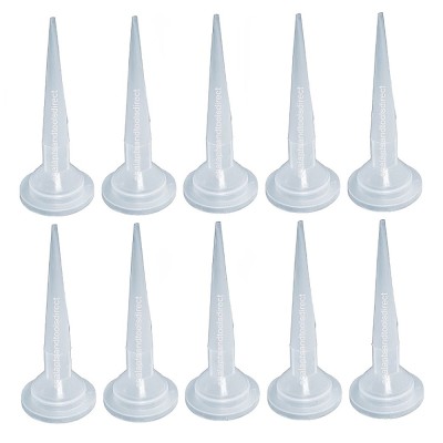 Barrel Sausage Silicone Sealant Gun Nozzles 10pk