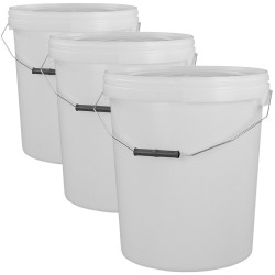 Multi Use Builders Mixing Bucket 25 Litre inc Lid - Pack of 3