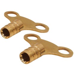 STD Radiator Brass Bleed Keys Clock Type Pack of 2 STD Radiator Brass Bleed Keys Clock Type Pack of 2