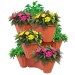 Strawberry and Flower Stackable Planter Plant Pots Black THW87-B