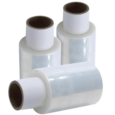 Omega-tech Roll & Wrap Clear Stretch Mini Hand Wrap Rolls 100mm x 150m x3