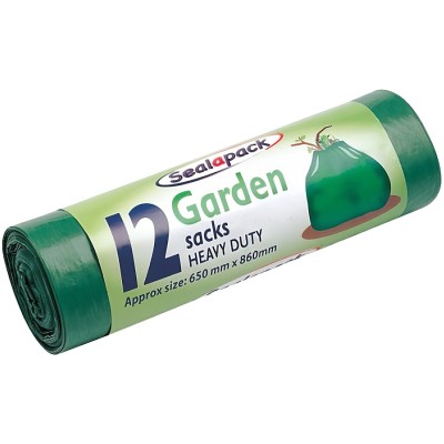Sealapack Green Garden Bags Refuse Sacks 12 Pack GB00027