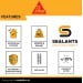 SIKA Sikaflex EBT + Adhesive Sealant Filler Box of 12