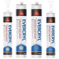 SIKA Everbuild Evercryl 310ml Emergency Roof Repair Compound Cartridge Grey or Translucent SIKA Everbuild Evercryl 310ml Emergency Roof Repair Compound Cartridge Grey or Translucent