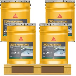 Sika Everbuild Aquaseal Liquid Roof Membrane Coating Grey - Pallet Deal (4 x 21kg LRG Drums)