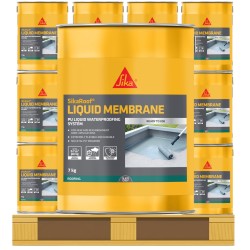 Sika Everbuild Liquid Roof Membrane Coating 7Kg Grey Pallet Deal (12 x 7kg Tubs)