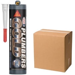Sika Everbuild Plumbers Gold Sealant Adhesive CLEAR PLUMBGCL Box of 12 Sika Everbuild Plumbers Gold Sealant Adhesive CLEAR PLUMBGCL Box of 12