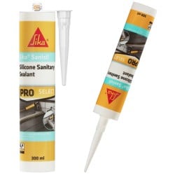 Sika Sanisil Sanitary Bathroom Kitchen Sealant Clear 737764 SKSANSILCL Sika Sanisil Sanitary Bathroom Kitchen Sealant Clear 737764 SKSANSILCL