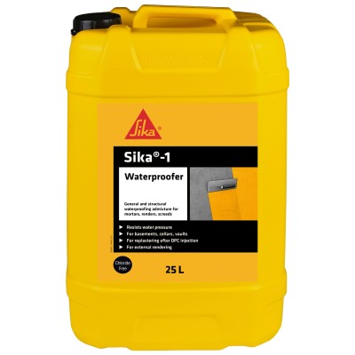 Sika 1 Waterproofer Water Proofing Admixture 25 Litre SK1WAT25 114449