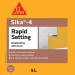 Sika 4 Rapid Setting Cement Concrete Render Mortar Accelerator 5 litre SK4RAP5