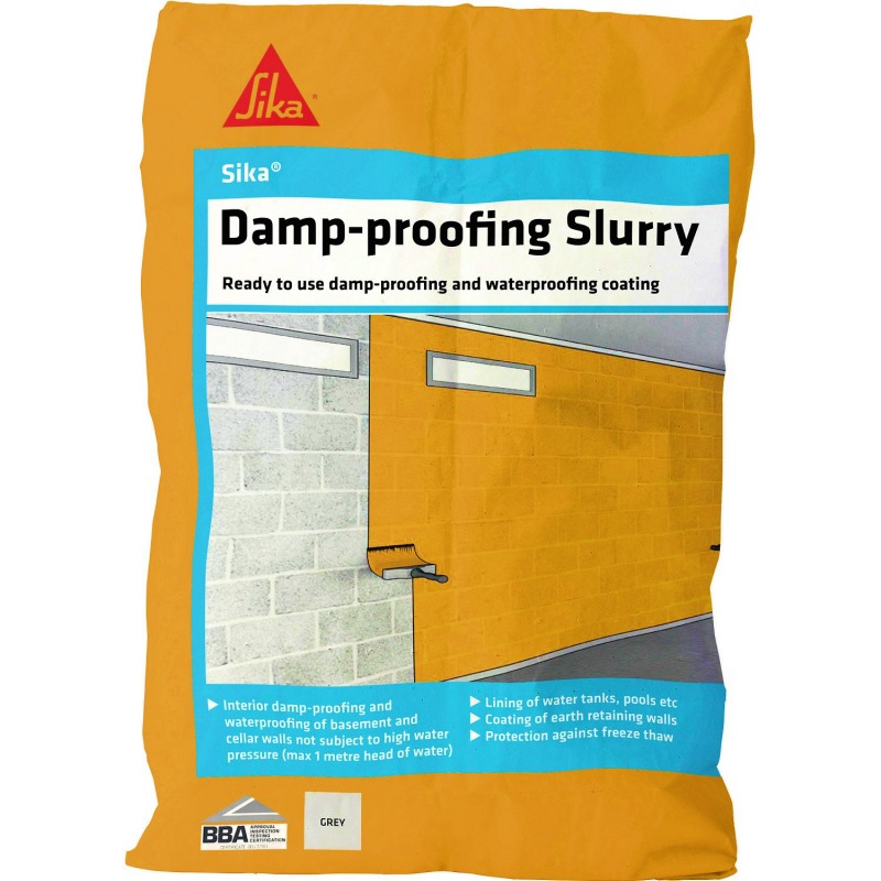 Sika Damp Proof Slurry DPM 25kg SKDPSLUR25 Sealants and Tools Direct