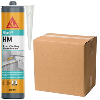 Sika Everbuild Sikasil HM Silicone TRANSLUCENT CLEAR Fungicidal Bathroom Sealant 835336 Box of 12