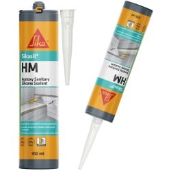 Sika Everbuild Sikasil HM Anthracite Sanitary Bathroom Silicone Sealant 310ml 835334 Sika Everbuild Sikasil HM Anthracite Sanitary Bathroom Silicone Sealant 310ml 835334