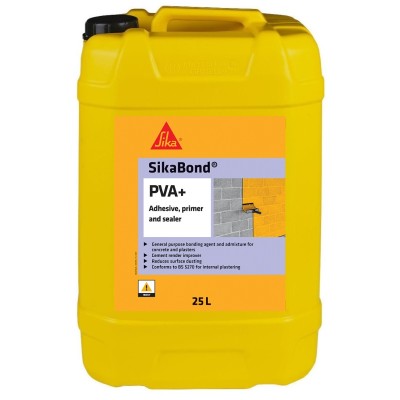 Sika Sikabond Premium PVA + 25 Litre Plus Admixture Adhesive Primer 445915