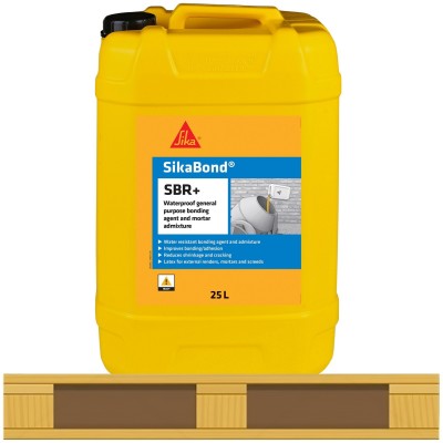 Sika SikaBond SBR + 25 Litre Waterproof PLUS Bonding Agent x26 Pallet Deal