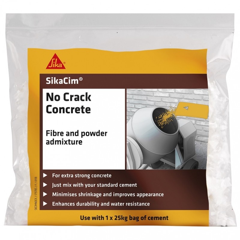 Sika SikaCim No Crack Concrete Render Reinforcing Fibre SKCIMNOCK