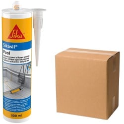 Sika Sikasil Pool Swimming Pool Silicone Sealant Box of 12 White Grey
