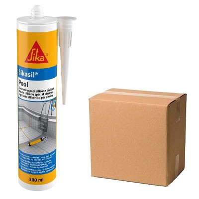 Sika Sikasil Pool Swimming Pool Silicone Sealant Box of 12 White Grey