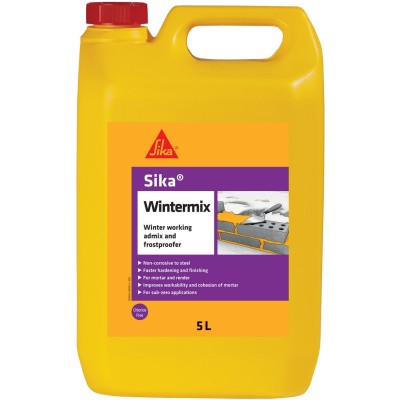 Sika Wintermix Frostproofer Mortar Plasticiser Admix 5 Litre 102408 SKWINT5