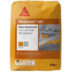 Sika Sikaceram 282 Fibre Reinforced Int Ext Floor Wall Tile Adhesive 20kg 678298