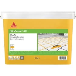 Sika SikaCeram 621 Flowfix DARK GREY Flowable Porcelain Paving Jointing Compound 15kg