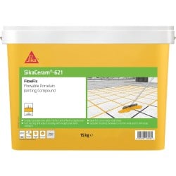 Sika SikaCeram 621 Flowfix IVORY Flowable Porcelain Paving Jointing Compound 15kg