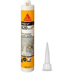 Sika Sikacryl 620 Fire Resistant Intumescent Sealant Large 380ml White Grey Sika Sikacryl 620 Fire Resistant Intumescent Sealant Large 380ml White Grey