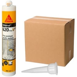 Sika Sikacryl 620 Acrylic Fire Sealant 300 White Grey 380ml Box of 25 Sika Sikacryl 620 Acrylic Fire Sealant 300 White Grey 380ml Box of 25